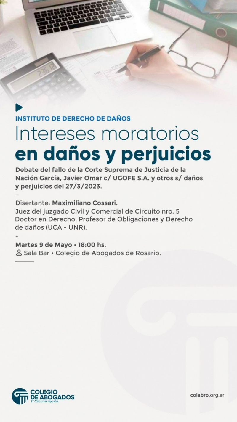 Mesa redonda Intereses moratorios en daños y perjuicios - 09/05/2023